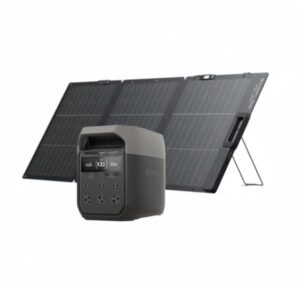generador eléctrico solar delta 3 ups 1024wh 1800w + panel solar plegable 160w