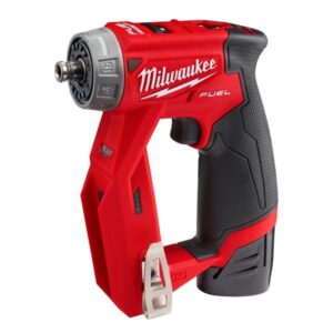 taladro atornillador inalámbrico milwaukee m12 fuel con cabezales intercambiables 4 en 1. incluye baterías y cargador