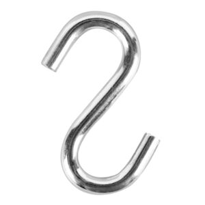 gancho tipo "s" de 1/4 de pulgada plata