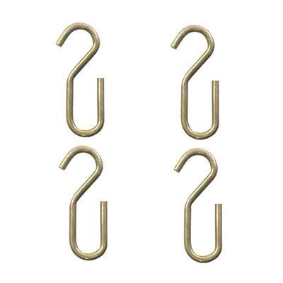 ganchos "s" de metal bronce 4 piezas